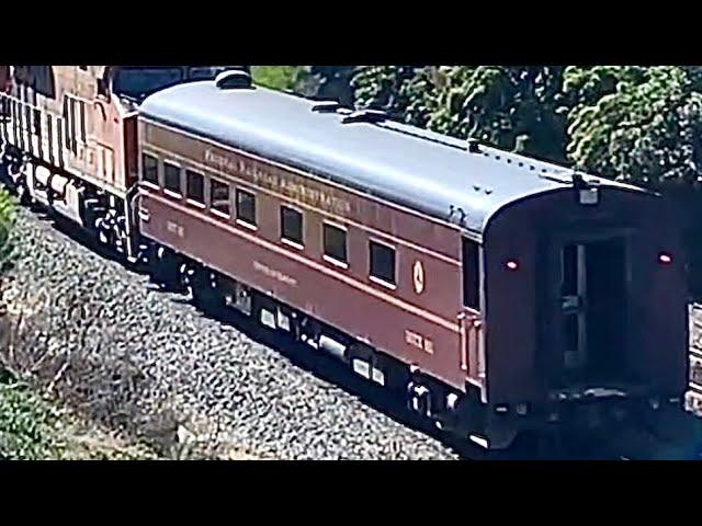 NCTD Coaster SC-44 Charger test trains, BNSF w/DOTX 221 Pullman, & Pacific Surfliner via Del Mar, CA