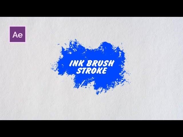 Ink Brush Stroke | Ink Grung Stroke After Effect Tutorial | Sarveyam Creations