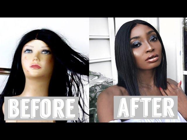 HOW TO REVIVE AND RESTORE AN OLD SYNTHETIC WIG | Miss.Cameroon
