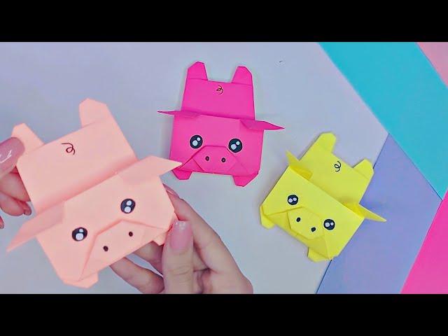 DIY|Origami paper pig|Оригами свинья из бумаги