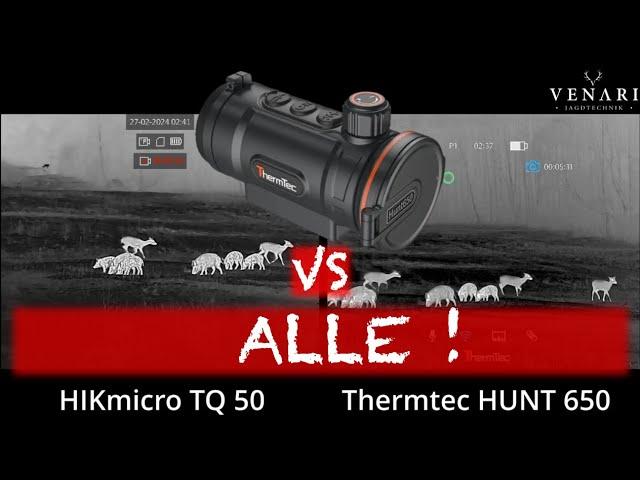 Thermtec HUNT 650 vs Infiray MAH 50, Hikmicro TQ 50 und Pulsar Krypton 2. Wer hat das beste Bild?