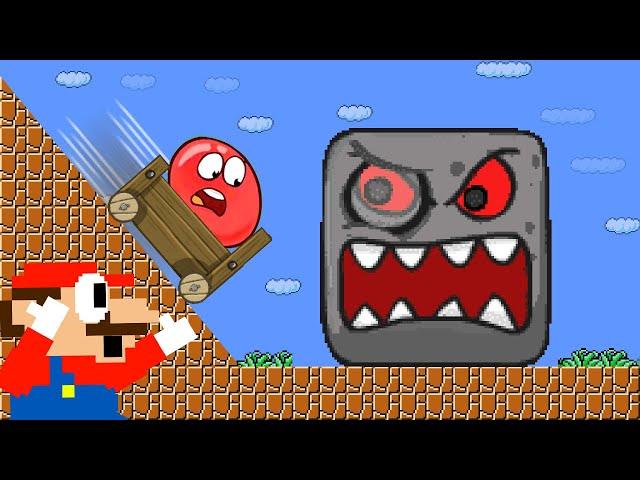 Red ball 4 in Mario World | Super Mario, Numberblocks Marble Race | Game Animation