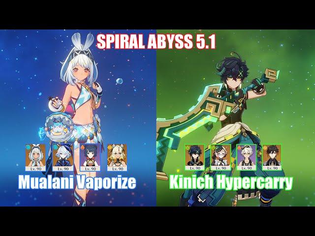 C0 Mualani Vaporize & C0 Kinich Hypercarry | Spiral Abyss 5.1 | Genshin Impact