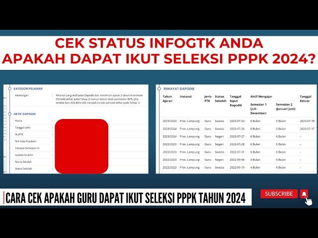  INFOGTK, CARA CEK APAKAH GURU BISA IKUT SELEKSI PPPK GURU TAHUN 2024