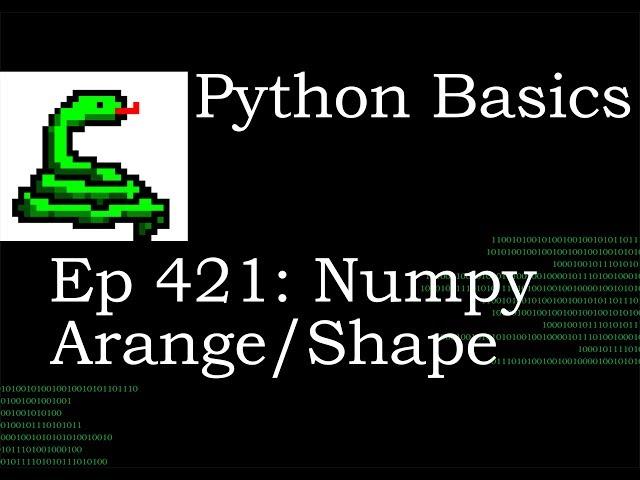 Python Basics Numpy Arange Function And Shape Attribute