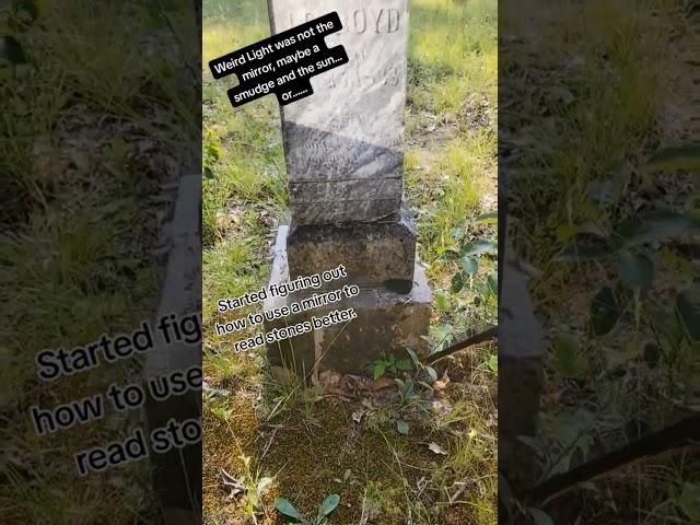 Interesting to me. #taphophile #cemetery #orb #light #headstone #mystery