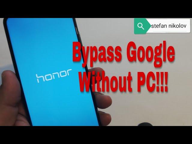 BOOM!!! Honor 10 lite HRY-LX1. Remove Google Account, Bypass FRP.