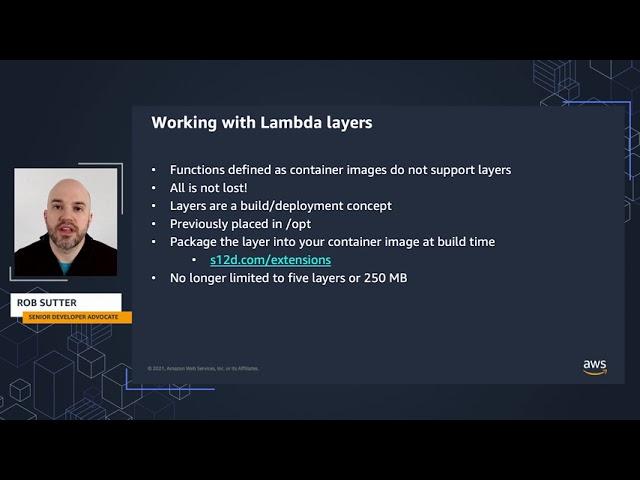 AWS Lambda Container Image Support | Special considerations for Lambda container images | E6