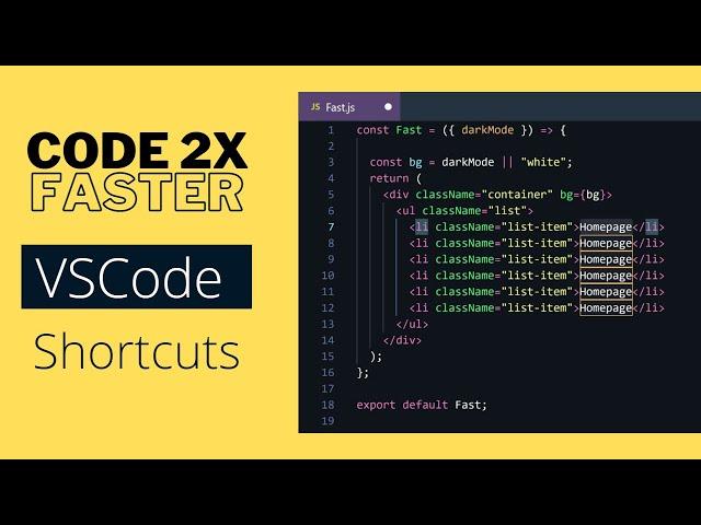 Don't Use a Mouse Anymore! VSCode Shortcuts Tips and Tricks