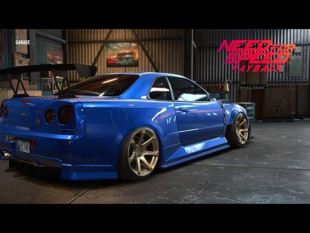 Need For Speed Payback | Car Customization - Nissan Skyline R34 GT-R Visual Tuning - PS4 Gameplay