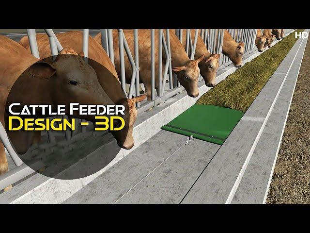 Cattle Feeder Design - 3D Design | Automatic Feeding System For Cattles | Best Cow Feeder System