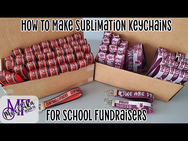 Sublimation Wristlet Keychains for School Fundraisers - Tutorial