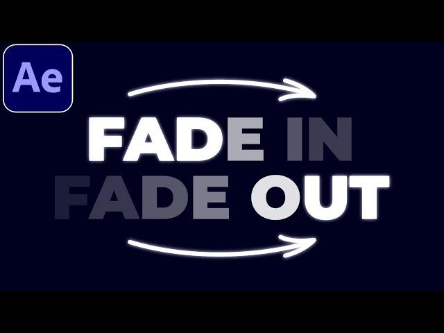 Text Fade In and Fade Out Animation Tutorial in After Effects | Text Animation | No Plugins