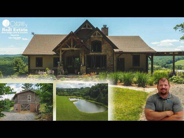 SOLD - Stunning Timber-Frame Country Home for Auction In the Blue Ridge Mountains