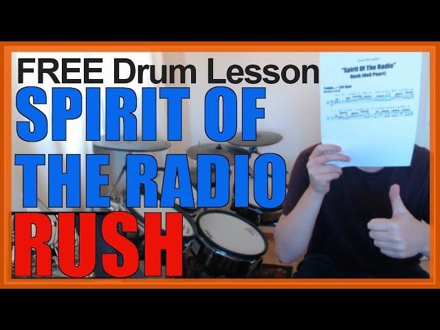  The Spirit Of Radio (Rush)  FREE Video Drum Lesson | How To Play FILL (Neil Peart)