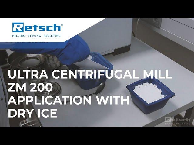 Ultra Centrifugal Mill ZM 200 - Application with Dry Ice #RETSCH #rotormill #laboratoryinstruments