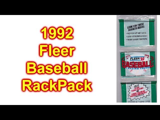 1992 Fleer Rack Pack Baseball Cards Opened