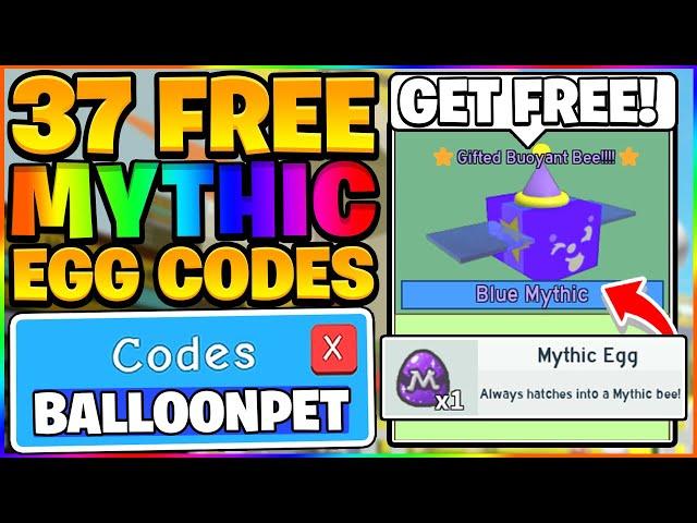 ALL 37 FREE MYTHIC BEE EGG CODES IN BEE SWARM SIMULATOR! Roblox