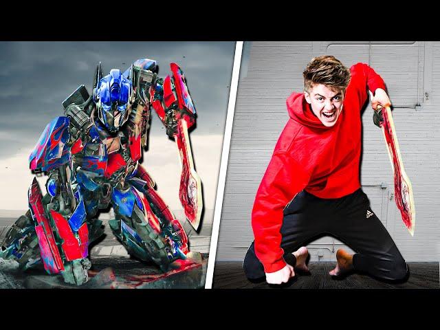 Transformers Stunts In Real Life! - Challenge