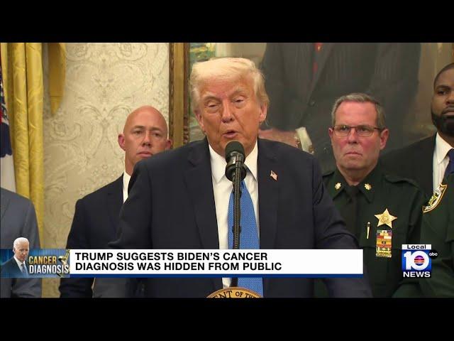 Trump calls Biden’s prostate cancer diagnosis into question