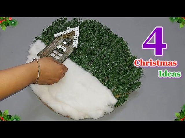 4 Christmas Decoration ideas from Ordinary Material | DIY Christmas craft idea532