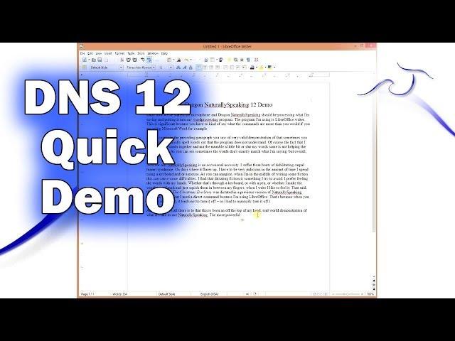 Dragon NaturallySpeaking 12 Quick Demo