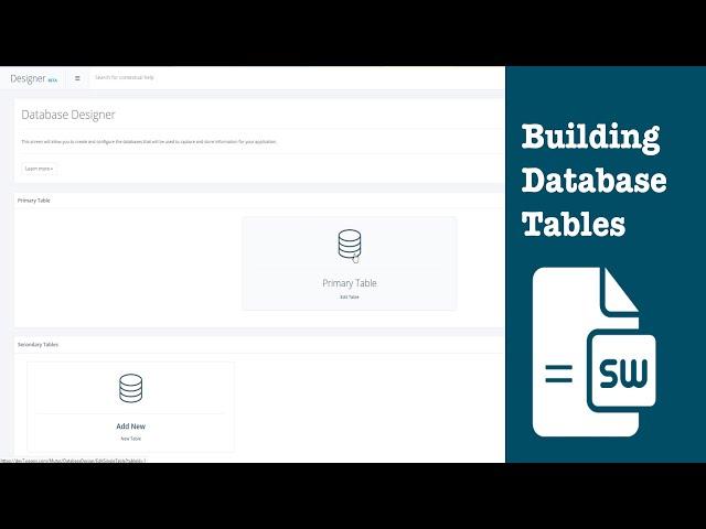 Building Database Tables on SpreadsheetWeb's No Code Platform