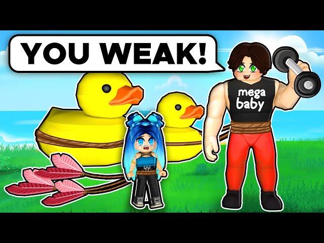 Becoming 100% BUFF BABY in Roblox!