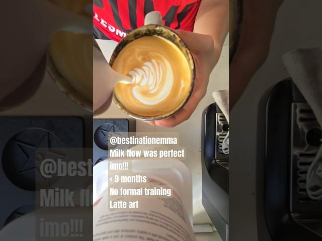 #Milk #Steaming #Latte #Art was ALMOST perfect if not for my phone blocking while recording 