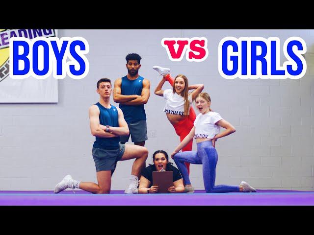 BOYS vs GIRLS Extreme Cheer & Gymnastics Challenge!