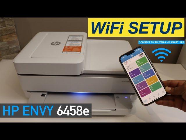 HP Envy 6458e WiFi Setup