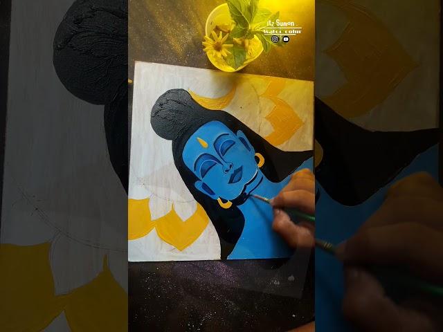 Mahadev painting with fabric colour#paintin#youtube #mahadev
