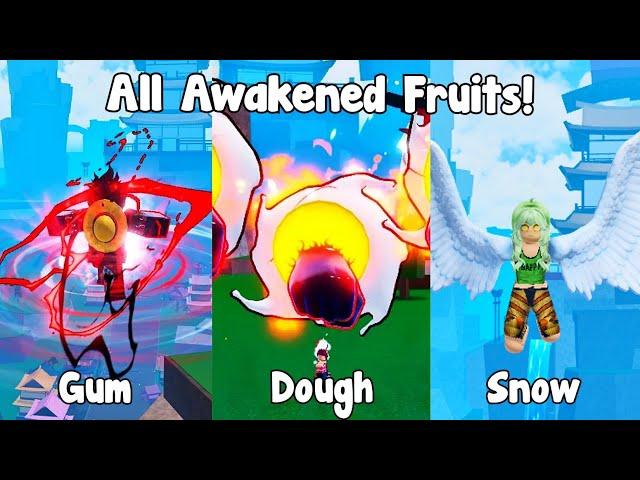 ALL REWORK AWAKENED FRUITS DAMAGE & SHOWCASE in King Legacy