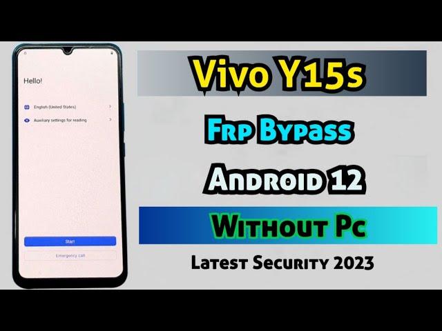 Vivo Y15s Frp Bypass  | Without Pc  | Android 12 | Y15s Google Account Remove | New Security 