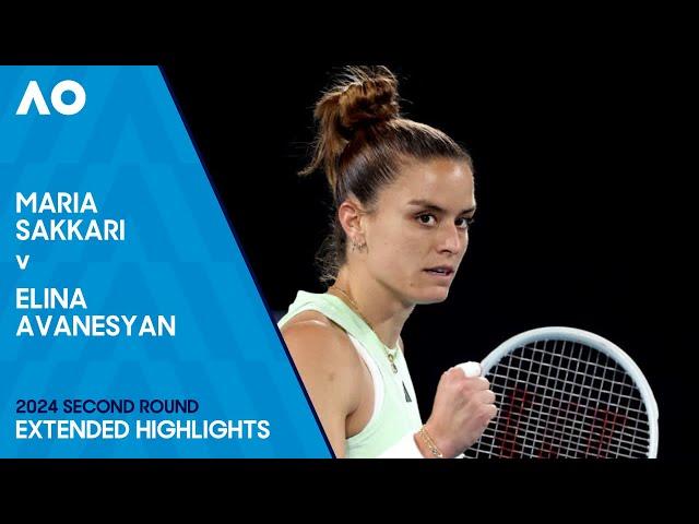 Maria Sakkari v Elina Avanesyan Extended Highlights | Australian Open 2024 Second Round