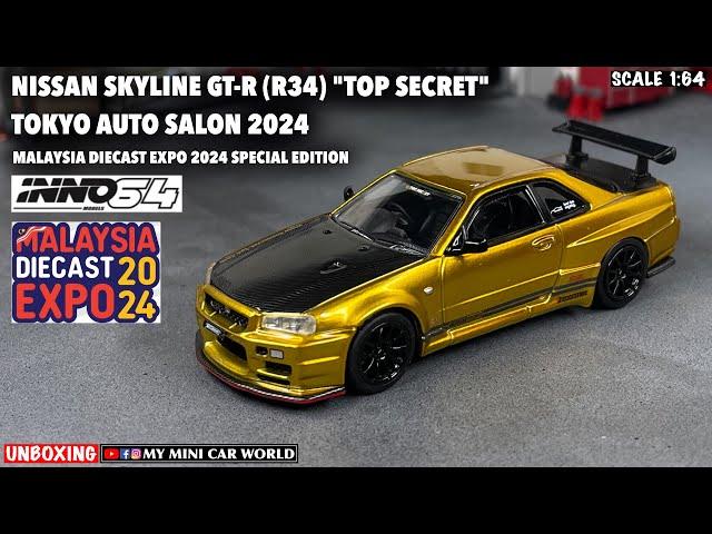 『MY MINI CAR WORLD』UNBOXING INNO64 1/64 NISSAN SKYLINE GT-R (R34) "TOP SECRET" TOKYO AUTO SALON 2024