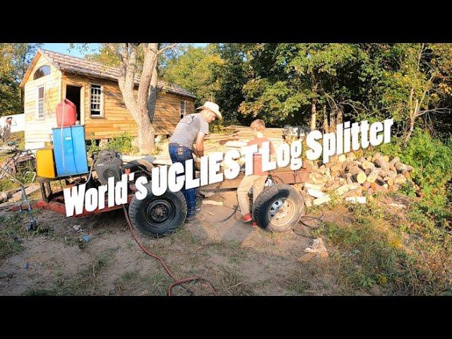 I built the worlds UGLIEST log splitter (and it's awesome...)