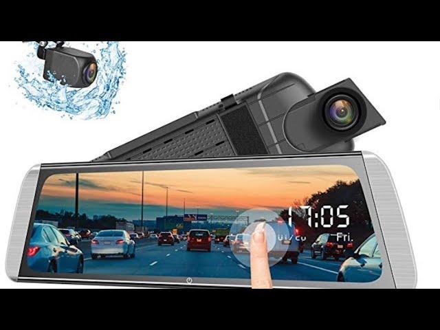 Campark mirror dash camera with dual 1080p camera's