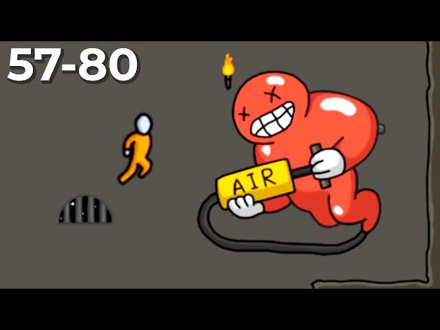 One Level 3 Stickman Jailbreak Gameplay Walkthrough 57-80 Levels (Android, IOS)