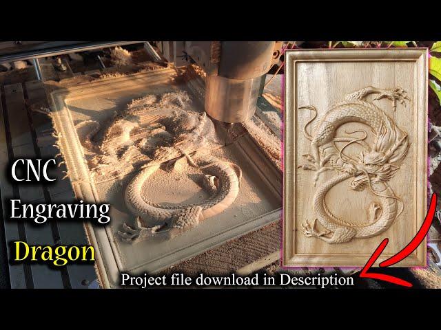 Engraving Dragon // Vetric Aspire toturial // CNC Woodworking project