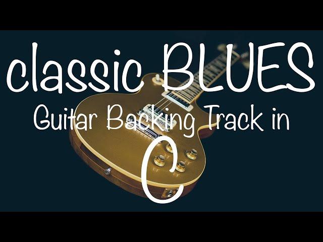 Classic Blues Shuffle Guitar Backing Track in C