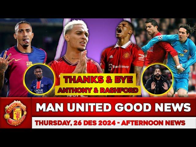  MANCHESTER UNITED NEWS TODAY  MAN UNITED TRANSFER  ANTHONY RASHFORD OUT?? AMORIN WANTS RAFINHA