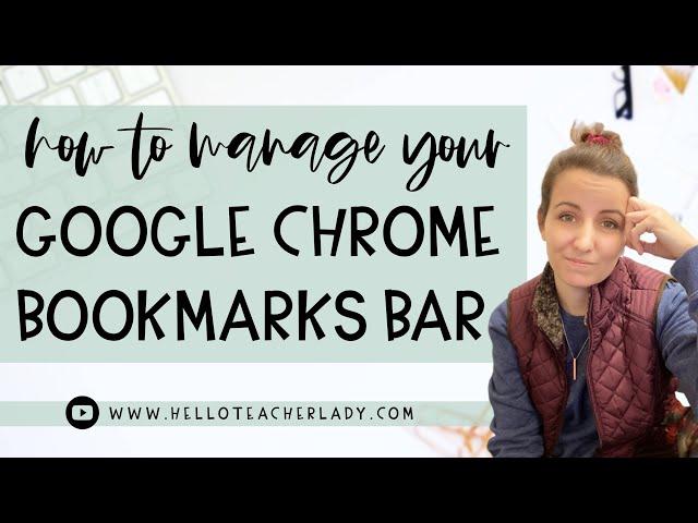 How to FINALLY organize your Google Chrome bookmarks bar 