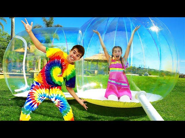 Nastya Mia and Artem play in a new transparent playhouse | Nastya Artem Mia