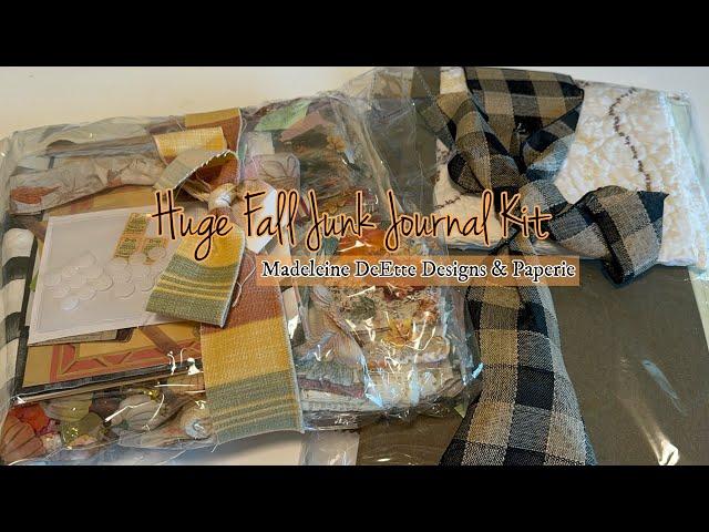 Huge fall junk journal kit unboxing // SO MUCH IN HERE! @MadeleineDeEtteDesigns