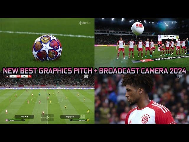 NEW BEST GRAPHICS PITCH + BROADCAST CAMERA 2024 - PES 2021 & FOOTBALL LIFE