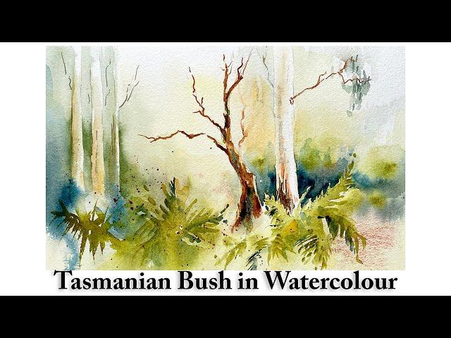 Watercolour Landscape: How to Simplify a Complex Scene | Painting Tasmanian Bush in a Loose Style