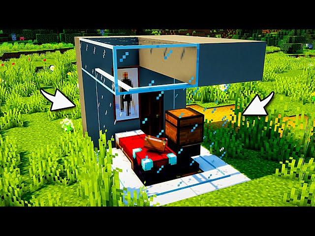 Small Modern House in Minecraft: Timelapse