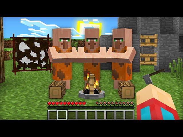К НАМ В ДЕРЕВНЮ ПРИШЛИ ЖИТЕЛИ ИЗ ПРОШЛОГО В МАЙНКРАФТ | Компот Minecraft