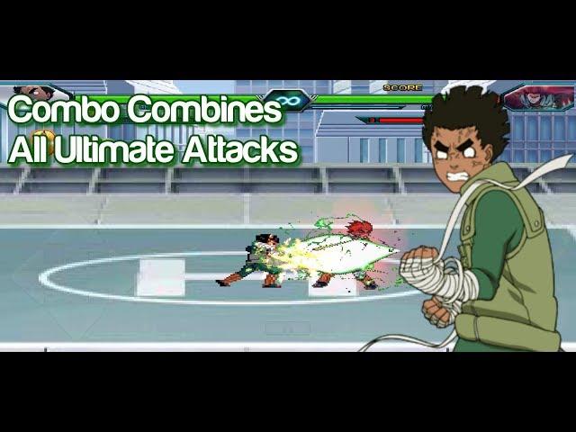 Rock Lee's Combo Combines All Ultimate Attacks - Bleach VS Naruto MUGEN